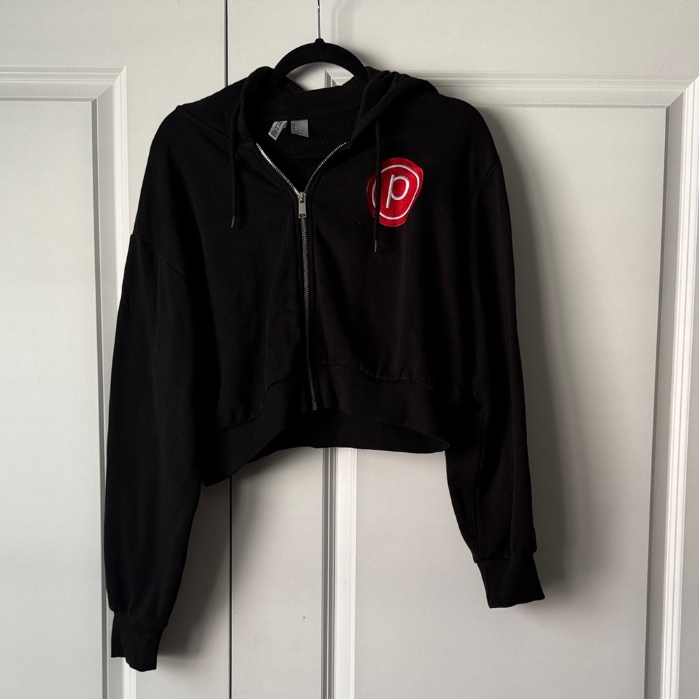 Pure Barre Black Cropped Hoodie